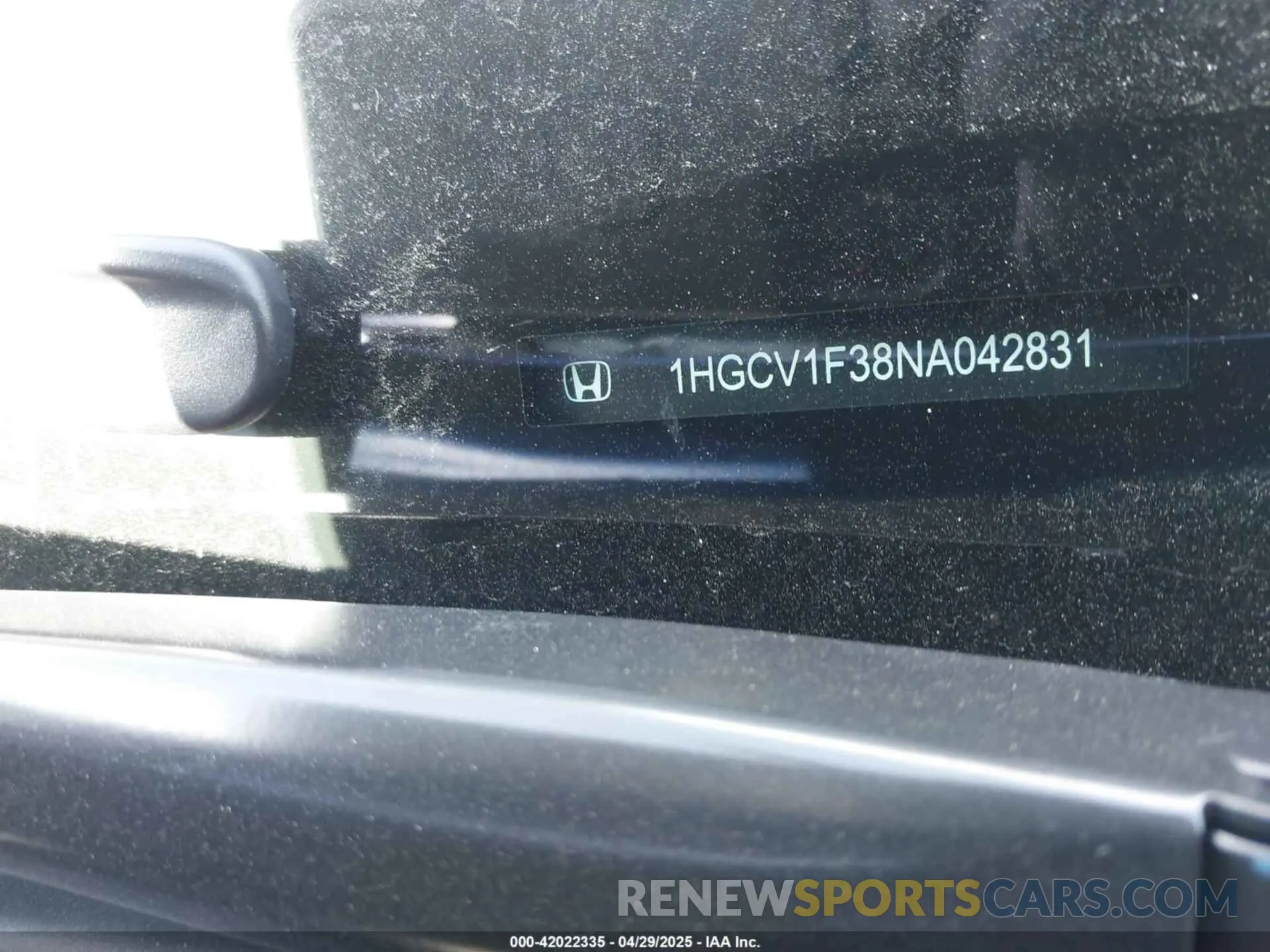 9 fotografías del automóvil dañado 1HGCV1F38NA042831 HONDA ACCORD 2022