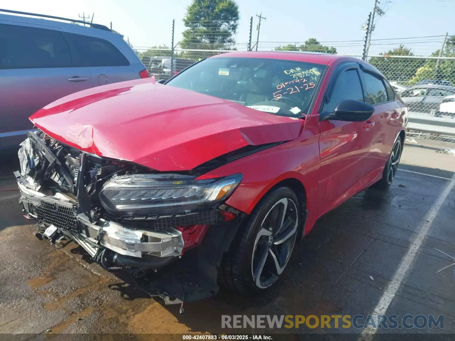 2 fotografías del automóvil dañado 1HGCV1F3XNA015792 HONDA ACCORD 2022