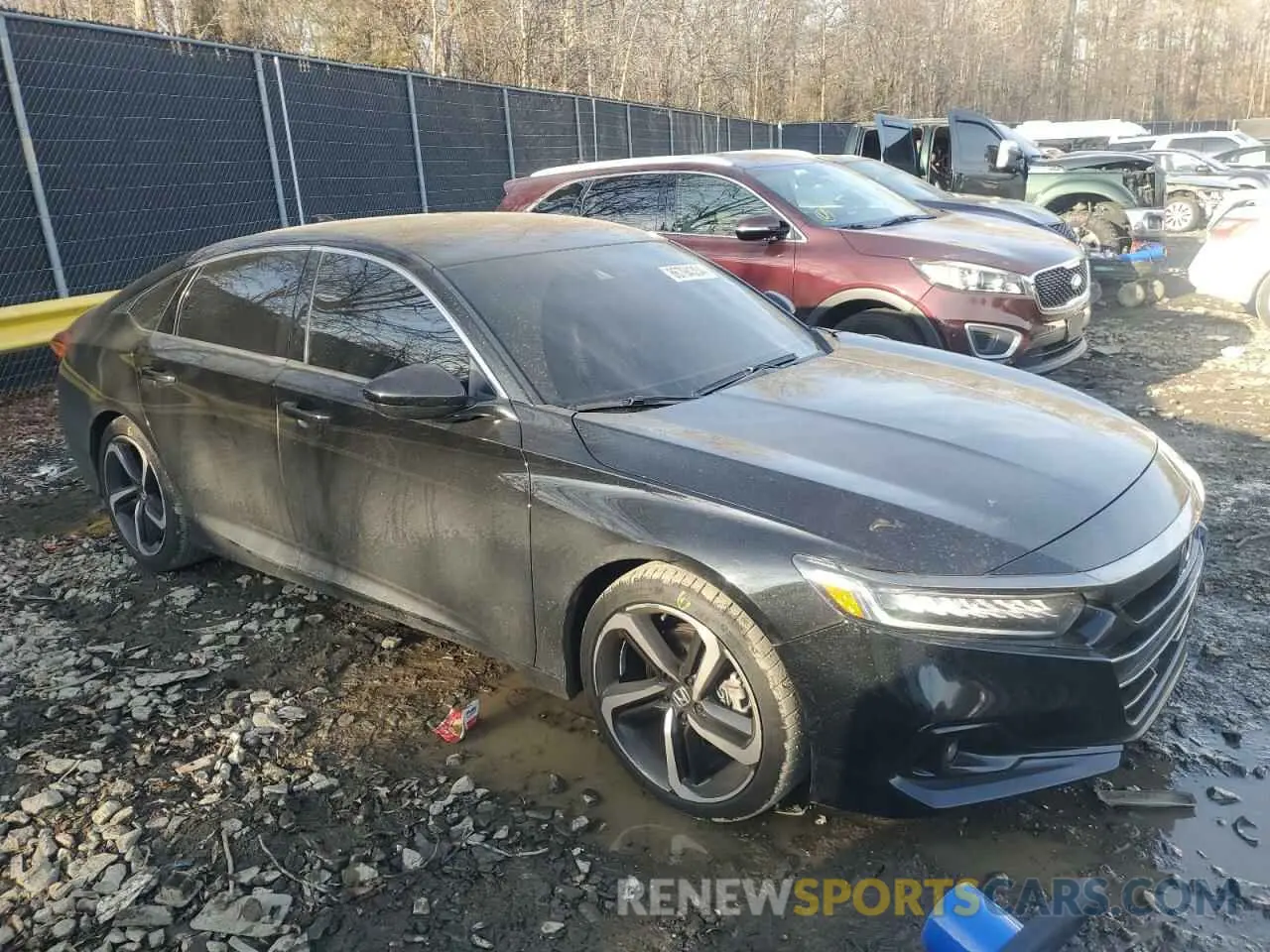 4 fotografías del automóvil dañado 1HGCV1F45NA015711 HONDA ACCORD 2022