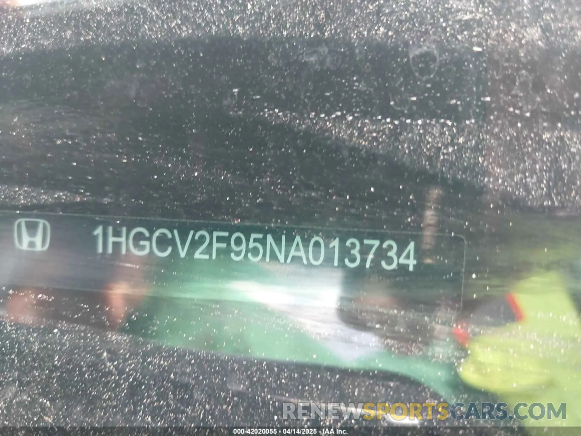9 fotografías del automóvil dañado 1HGCV2F95NA013734 HONDA ACCORD 2022
