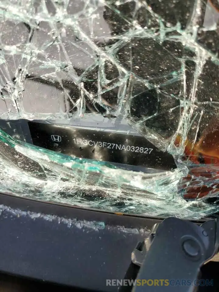12 fotografías del automóvil dañado 1HGCV3F27NA032827 HONDA ACCORD 2022
