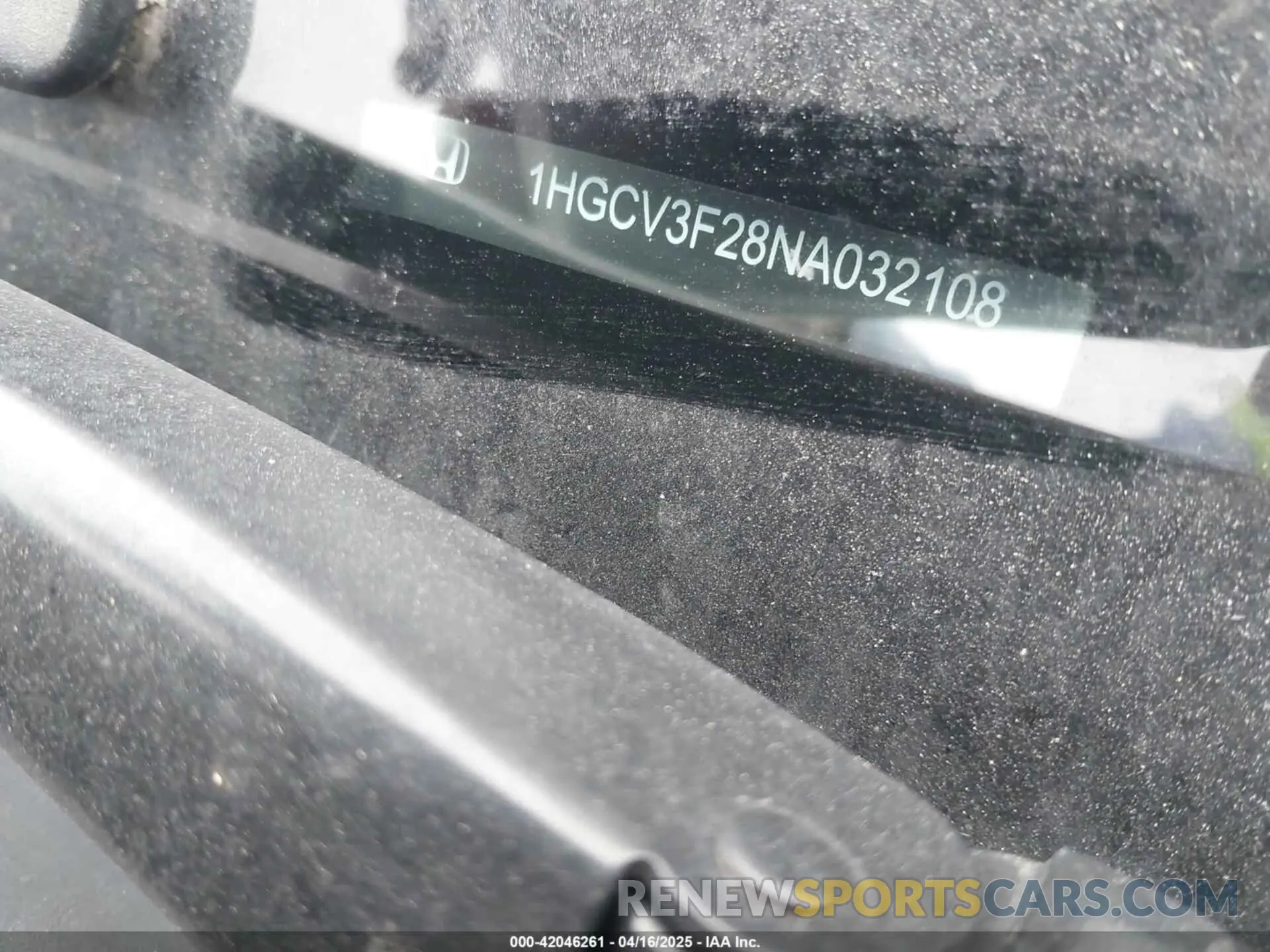 9 fotografías del automóvil dañado 1HGCV3F28NA032108 HONDA ACCORD 2022