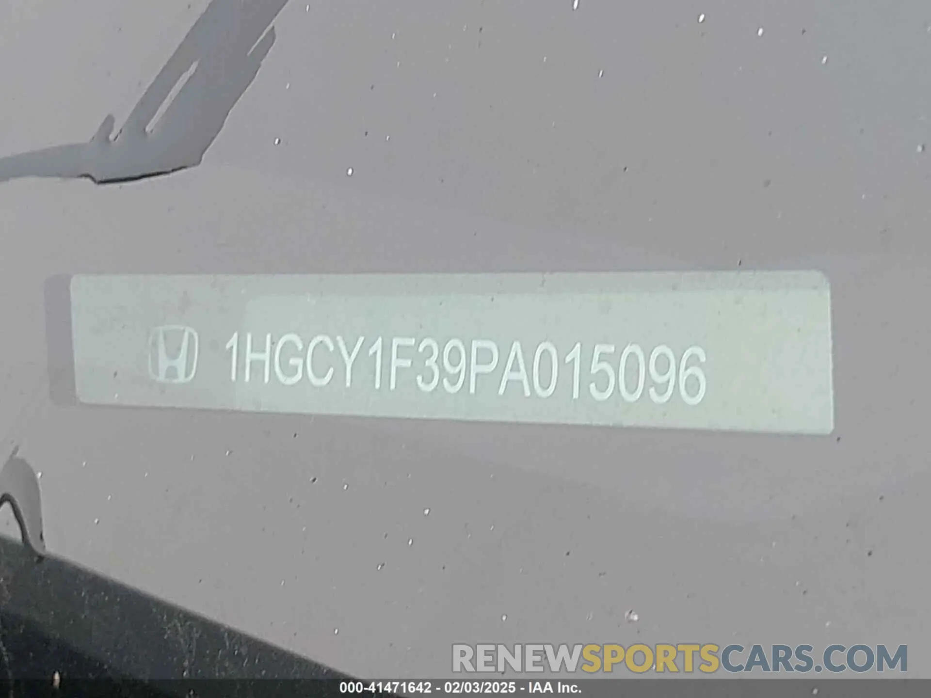 9 fotografías del automóvil dañado 1HGCY1F39PA015096 HONDA ACCORD 2023