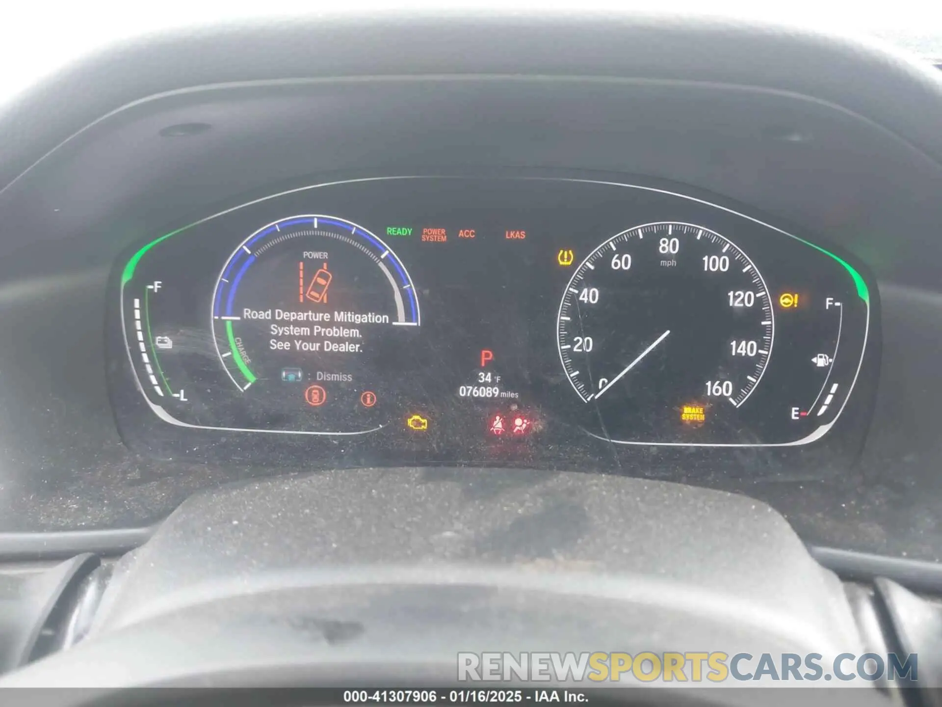 7 fotografías del automóvil dañado 1HGCV3F47KA016012 HONDA ACCORD HYBRID 2019