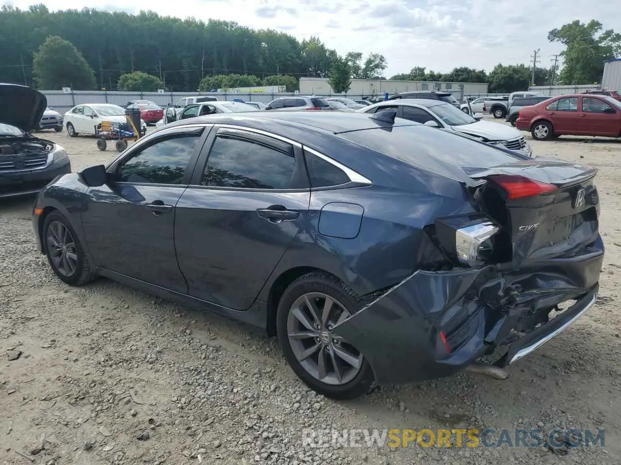 2 fotografías del automóvil dañado 19XFC1F30KE018520 HONDA CIVIC 2019