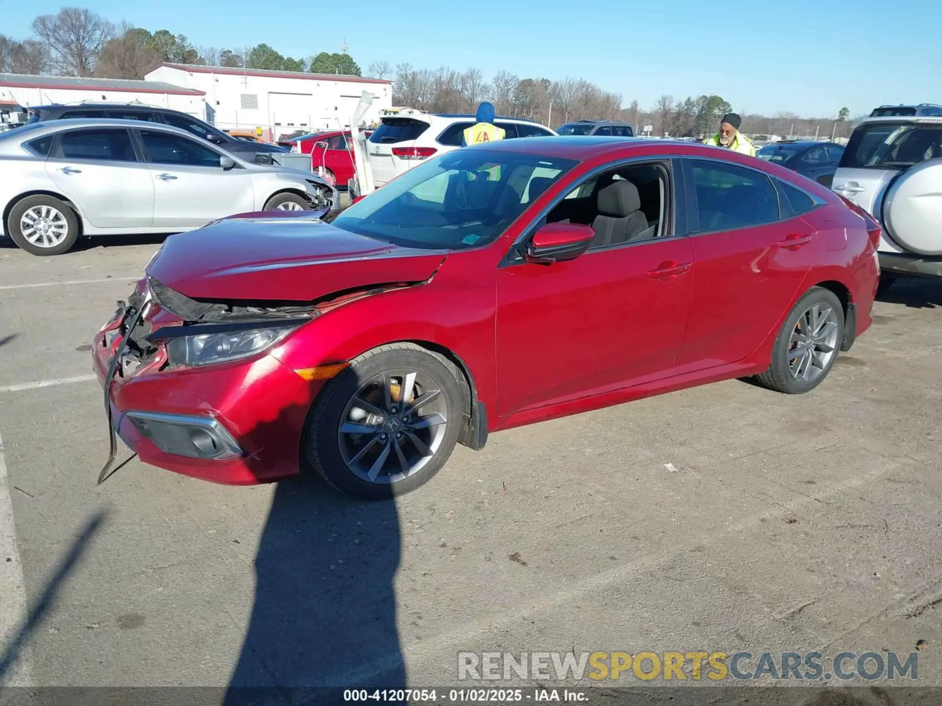 2 fotografías del automóvil dañado 19XFC1F33KE004367 HONDA CIVIC 2019