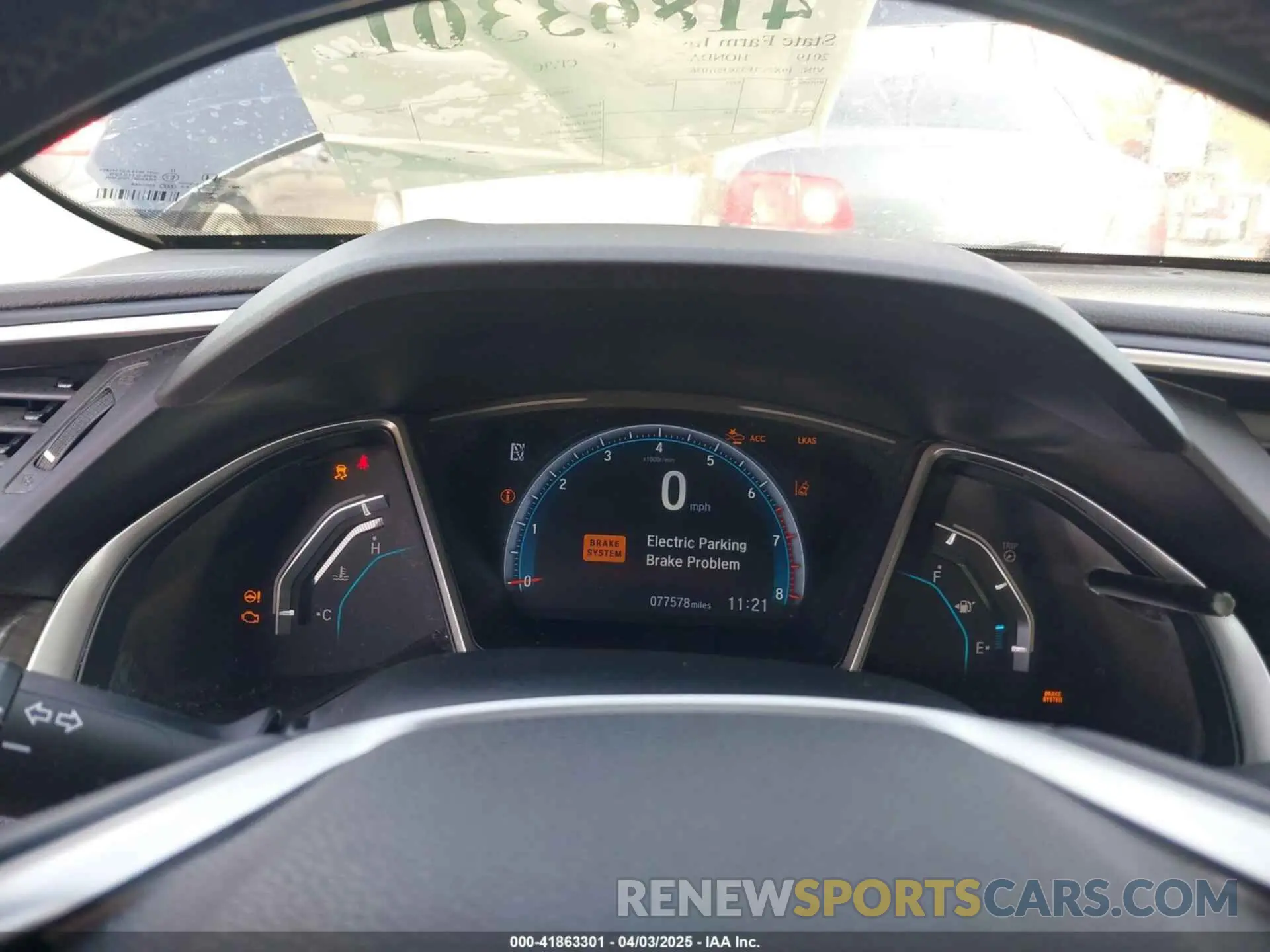 7 fotografías del automóvil dañado 19XFC1F33KE010363 HONDA CIVIC 2019