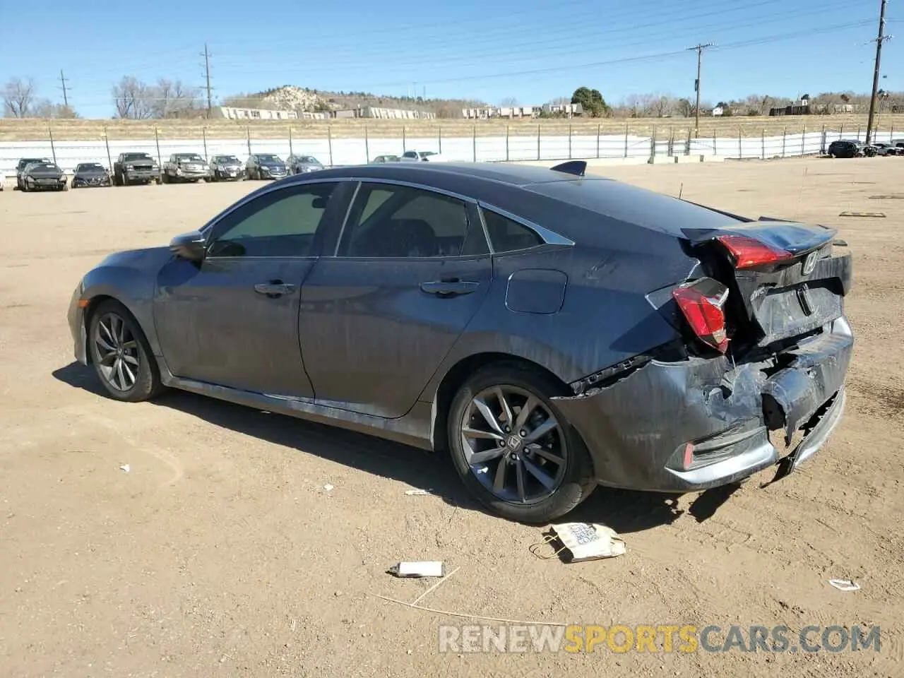 2 fotografías del automóvil dañado 19XFC1F33KE019497 HONDA CIVIC 2019