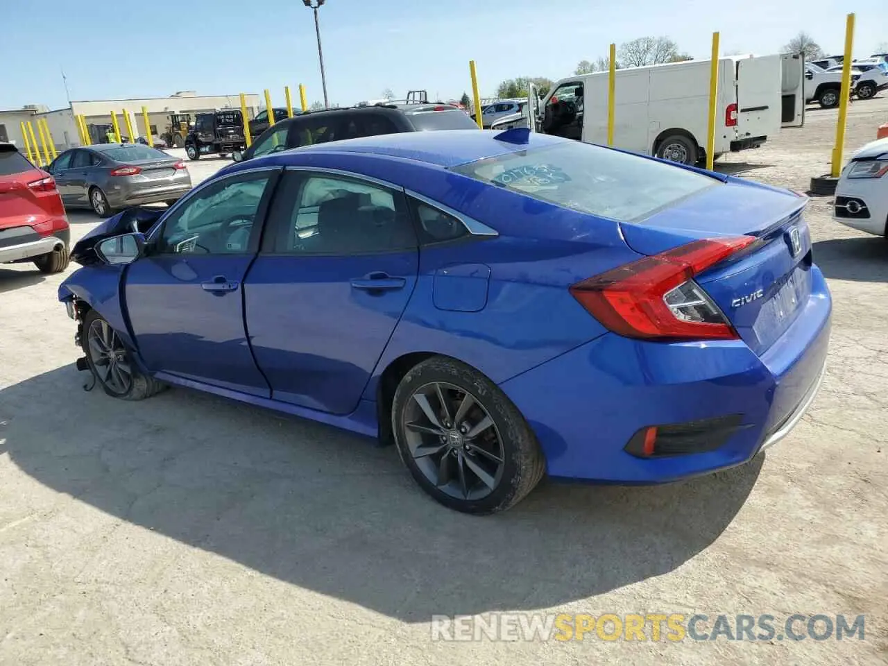 2 fotografías del automóvil dañado 19XFC1F34KE017631 HONDA CIVIC 2019