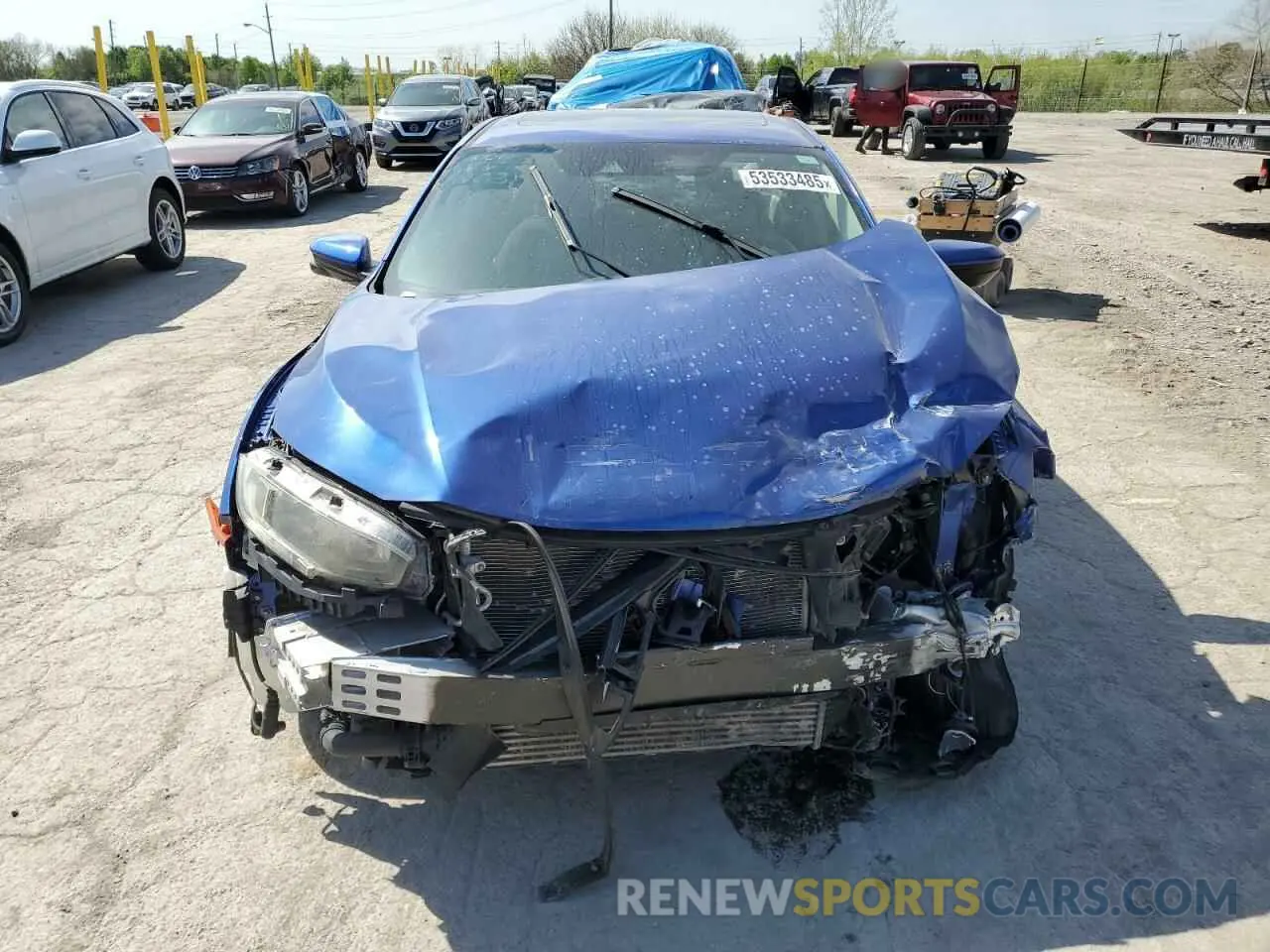 5 fotografías del automóvil dañado 19XFC1F34KE017631 HONDA CIVIC 2019