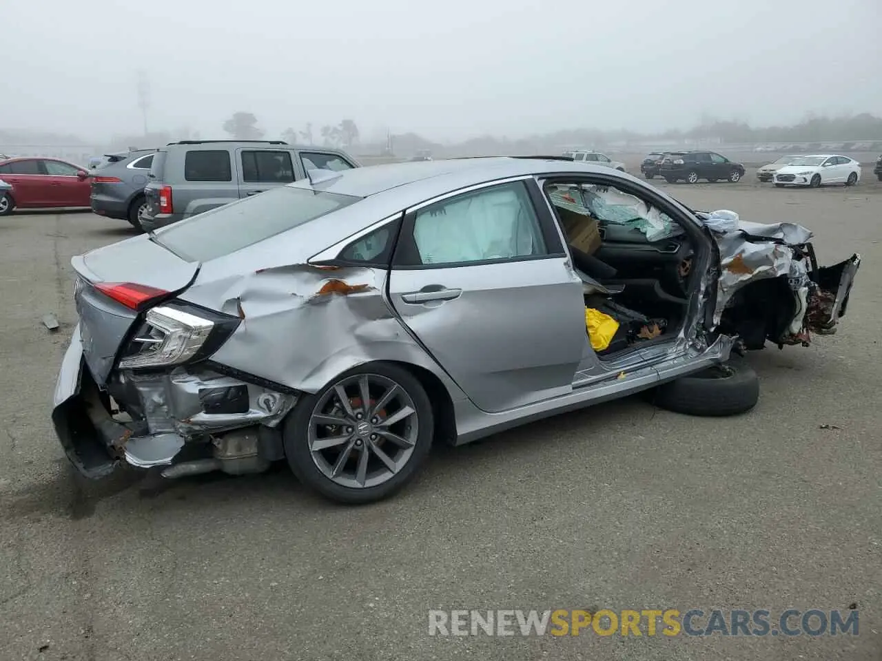 3 fotografías del automóvil dañado 19XFC1F34KE201533 HONDA CIVIC 2019
