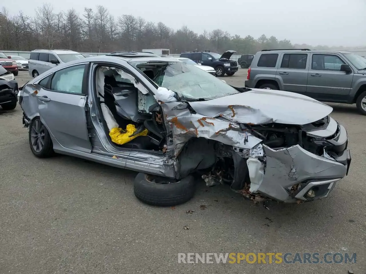 4 fotografías del automóvil dañado 19XFC1F34KE201533 HONDA CIVIC 2019