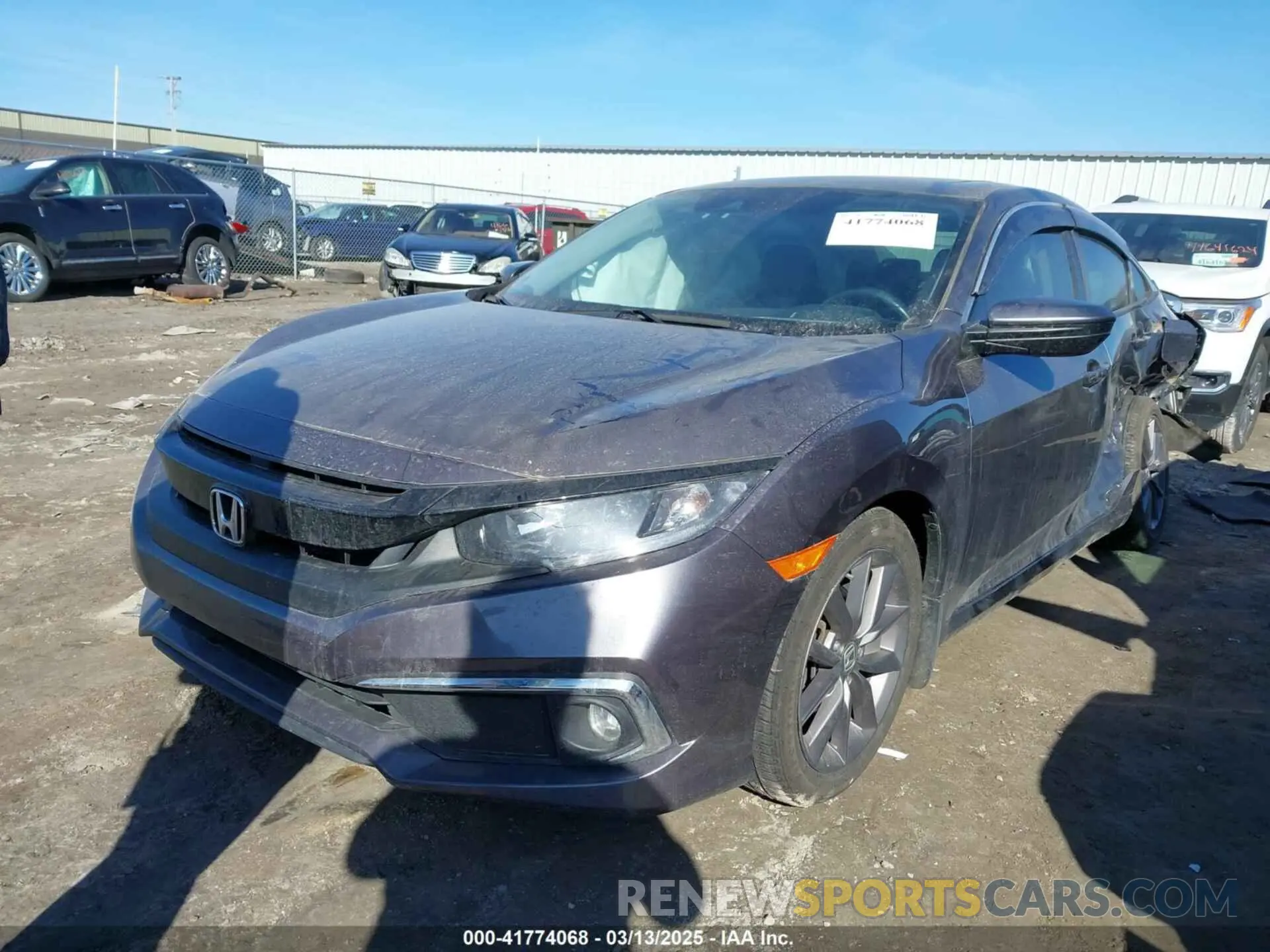 2 fotografías del automóvil dañado 19XFC1F35KE020036 HONDA CIVIC 2019