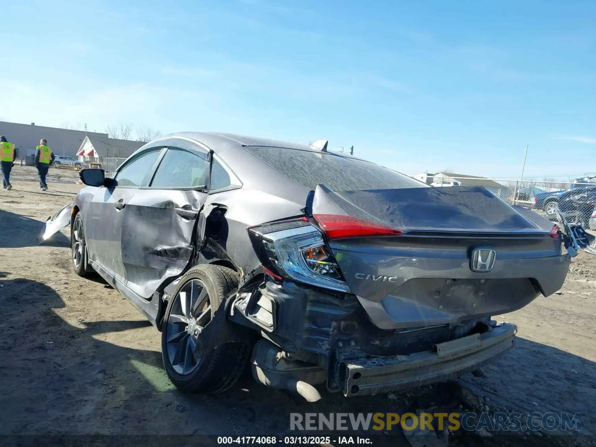 3 fotografías del automóvil dañado 19XFC1F35KE020036 HONDA CIVIC 2019