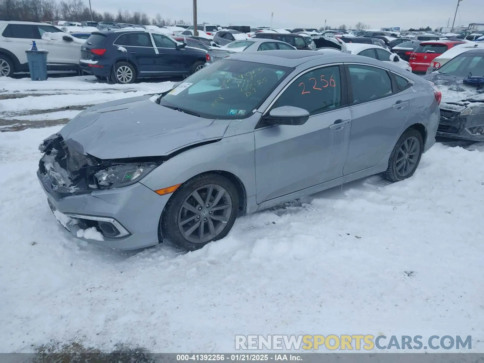 2 fotografías del automóvil dañado 19XFC1F35KE208149 HONDA CIVIC 2019