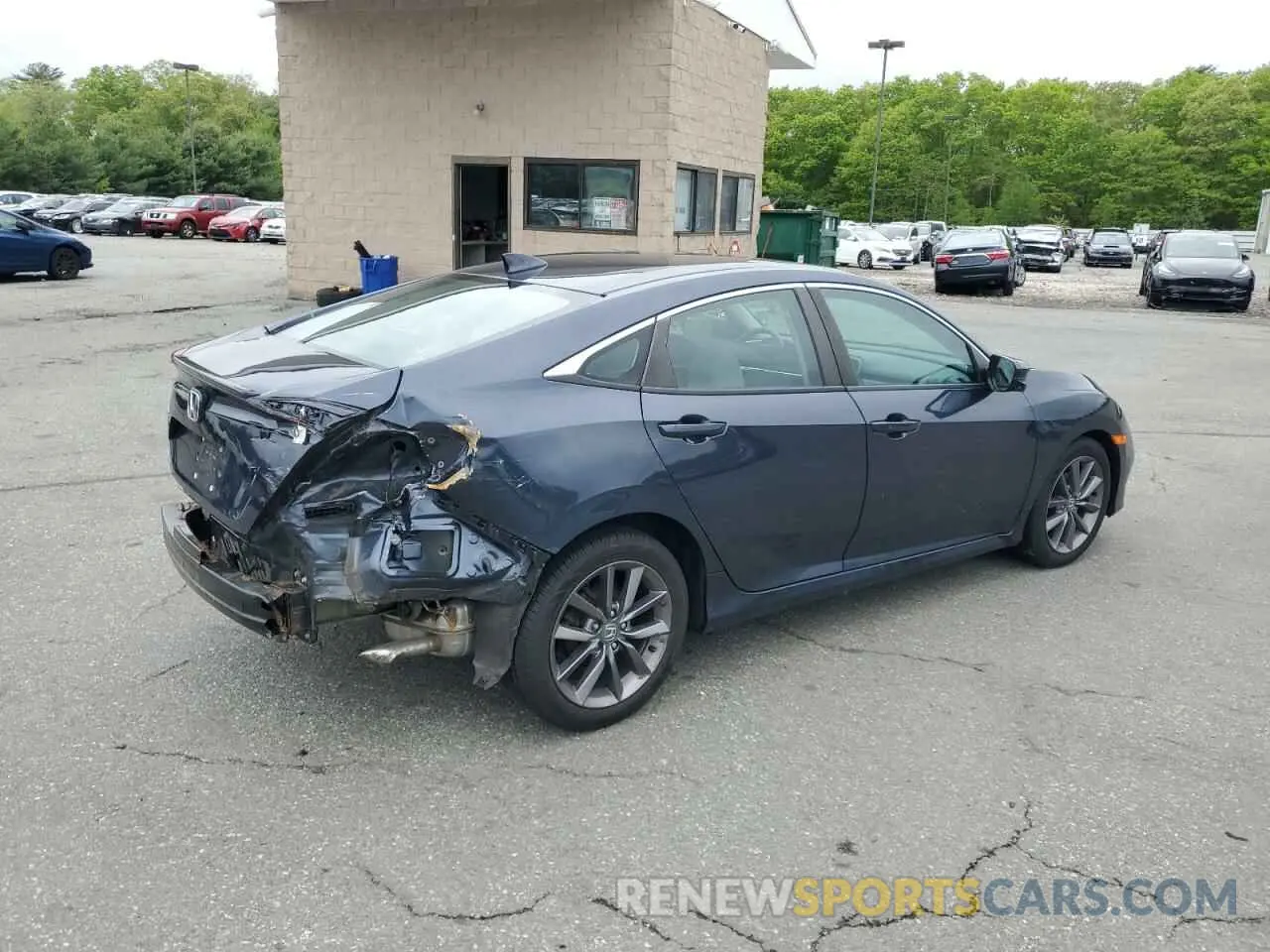 3 fotografías del automóvil dañado 19XFC1F35KE214694 HONDA CIVIC 2019