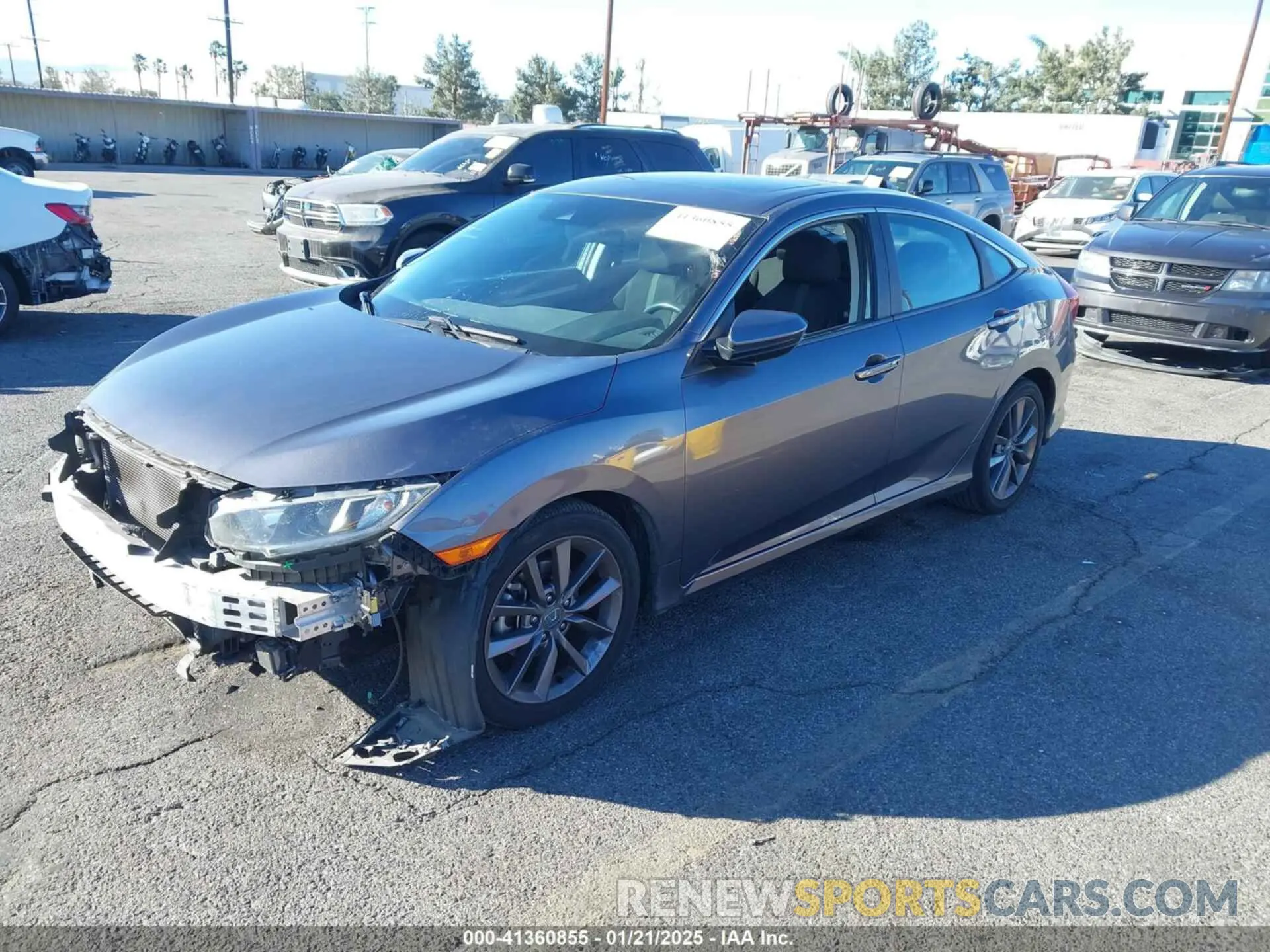 2 fotografías del automóvil dañado 19XFC1F35KE216719 HONDA CIVIC 2019