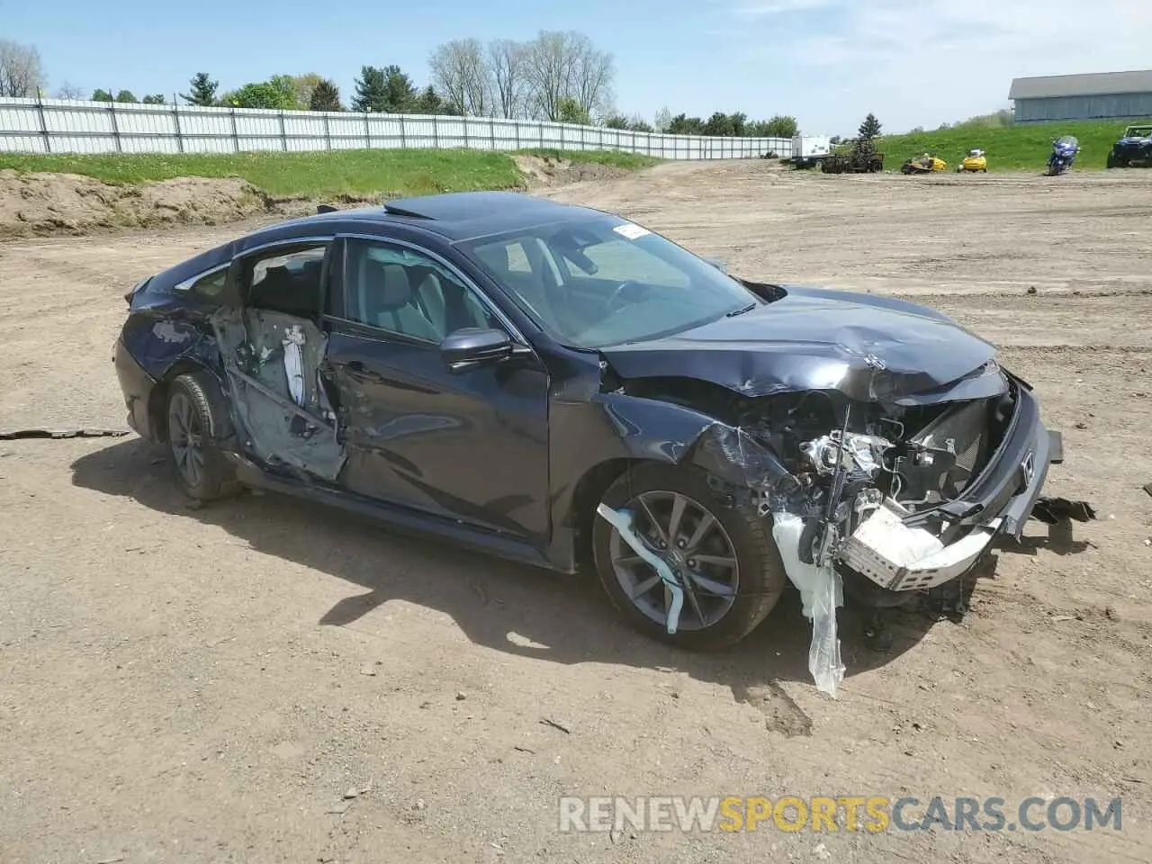 4 fotografías del automóvil dañado 19XFC1F37KE002735 HONDA CIVIC 2019