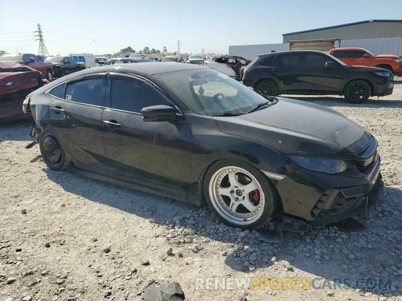 4 fotografías del automóvil dañado 19XFC1F37KE004095 HONDA CIVIC 2019