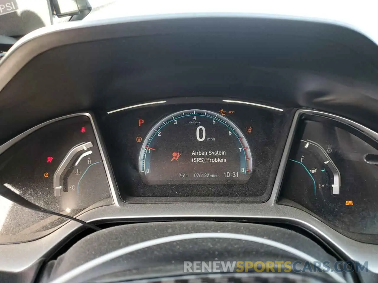9 fotografías del automóvil dañado 19XFC1F37KE004095 HONDA CIVIC 2019