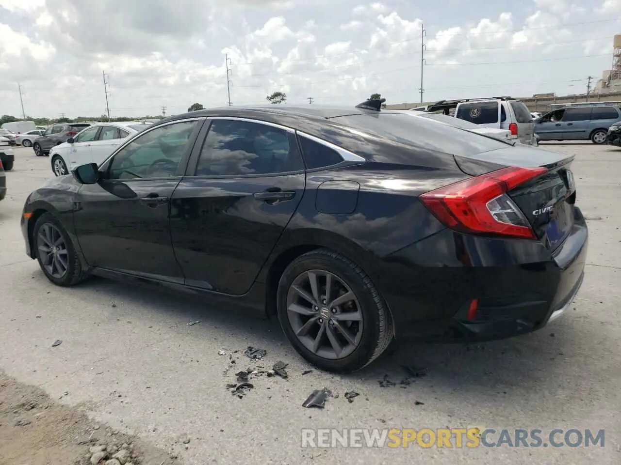2 fotografías del automóvil dañado 19XFC1F37KE005232 HONDA CIVIC 2019