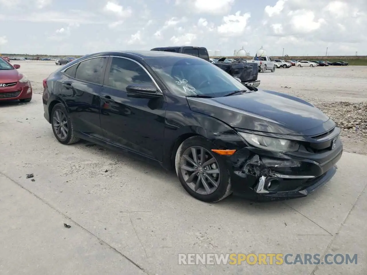 4 fotografías del automóvil dañado 19XFC1F37KE005232 HONDA CIVIC 2019