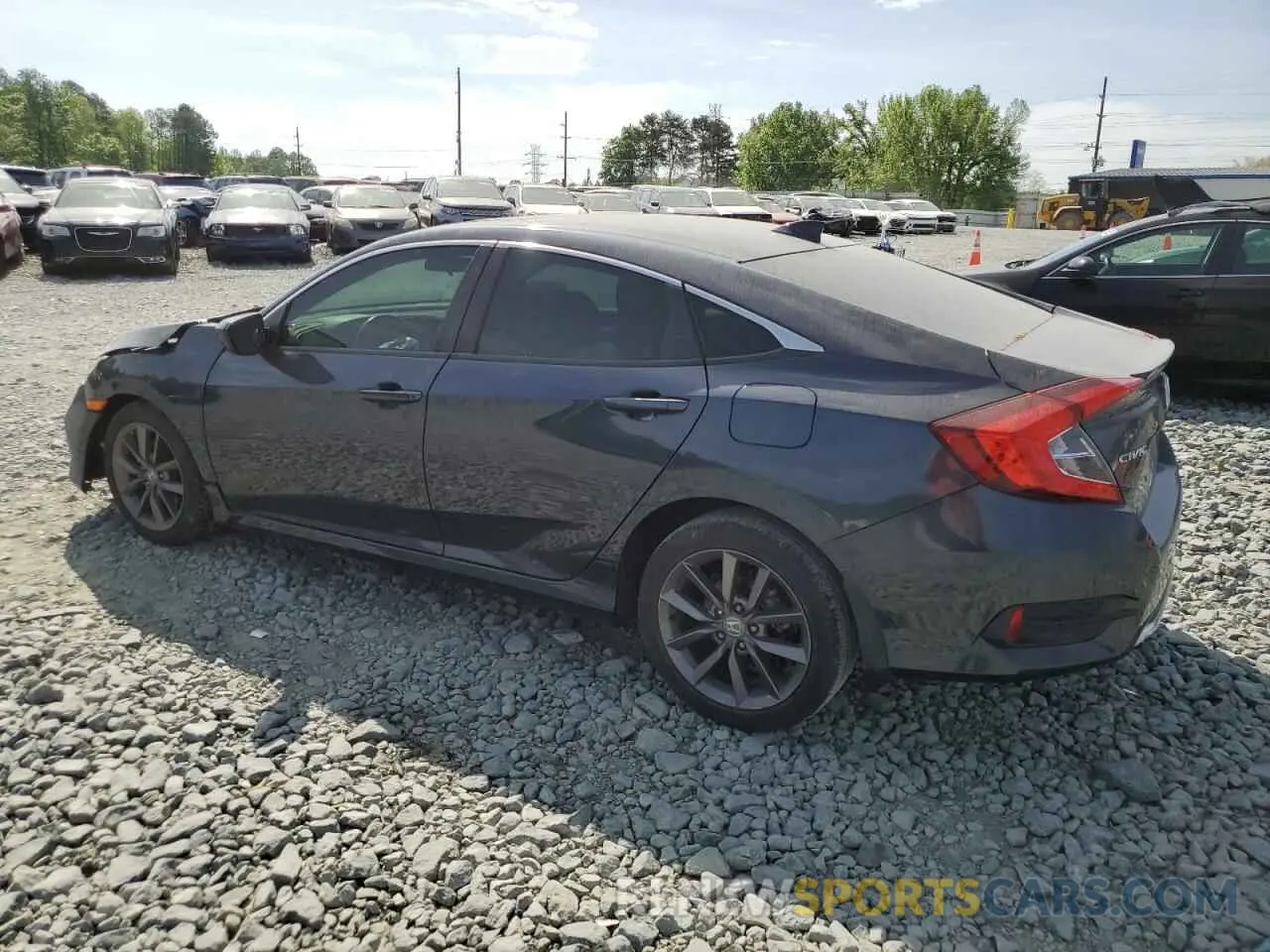 2 fotografías del automóvil dañado 19XFC1F37KE015999 HONDA CIVIC 2019
