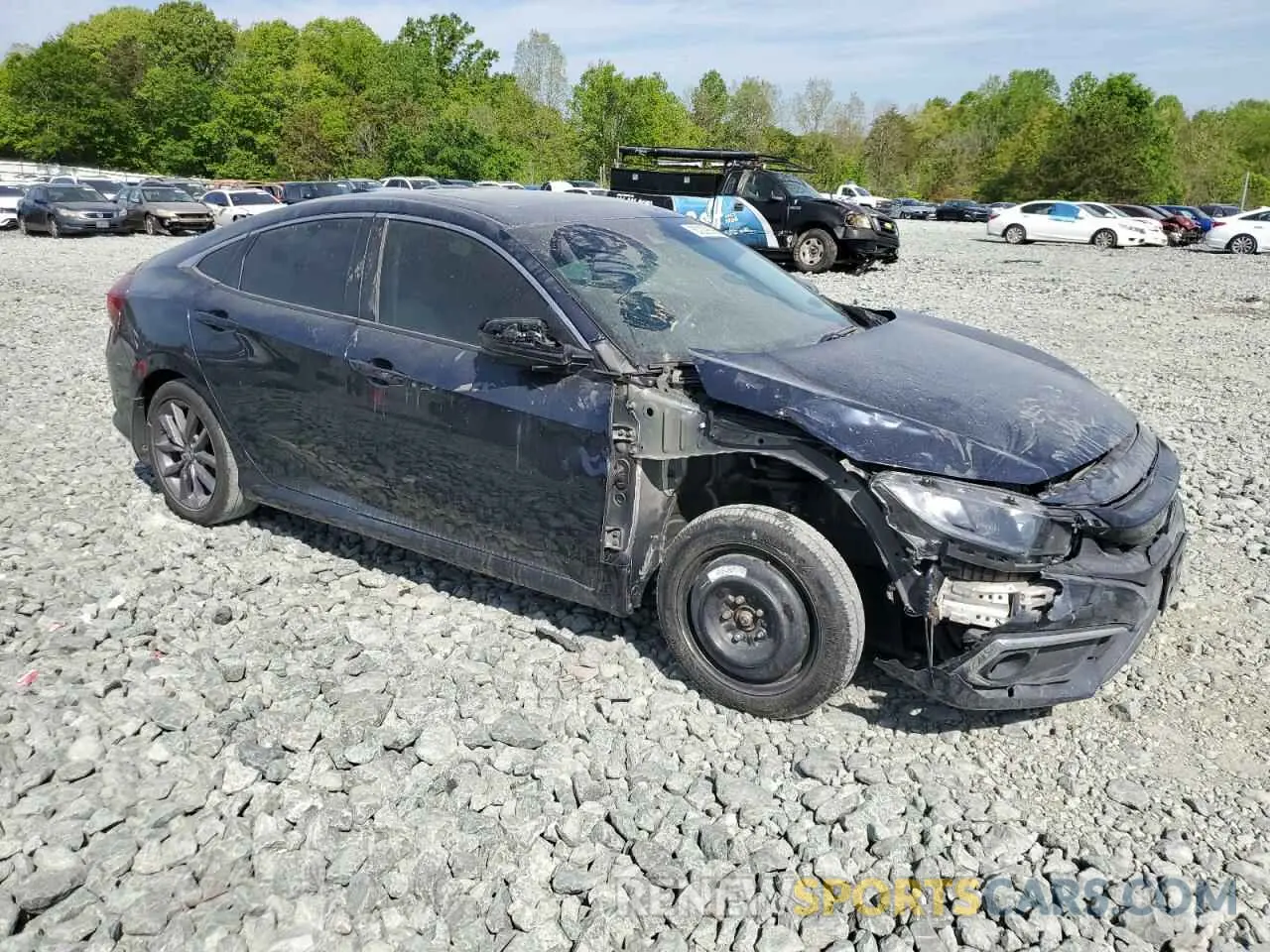 4 fotografías del automóvil dañado 19XFC1F37KE015999 HONDA CIVIC 2019