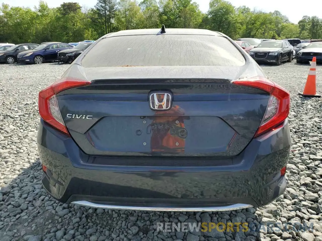 6 fotografías del automóvil dañado 19XFC1F37KE015999 HONDA CIVIC 2019