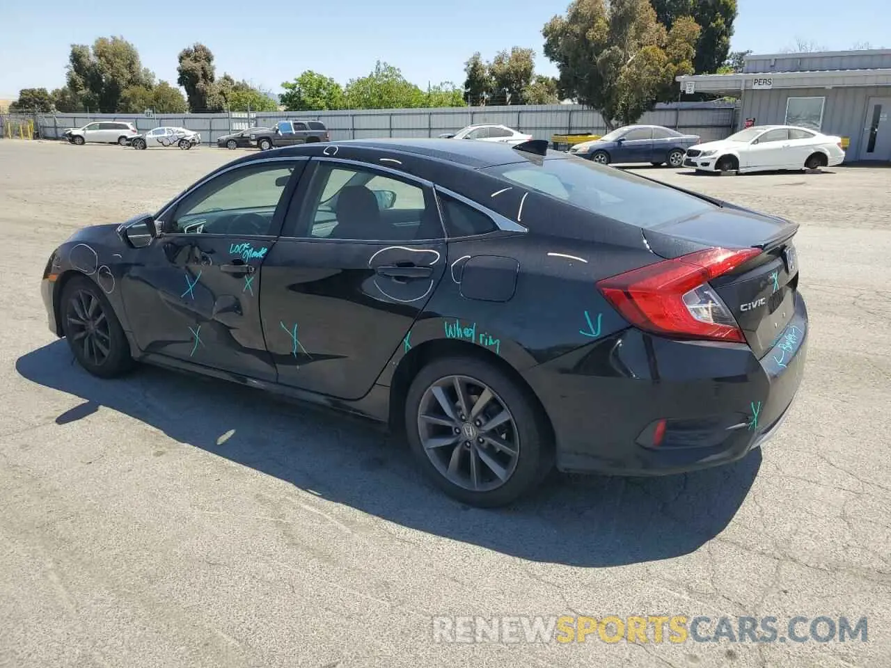 2 fotografías del automóvil dañado 19XFC1F37KE211456 HONDA CIVIC 2019