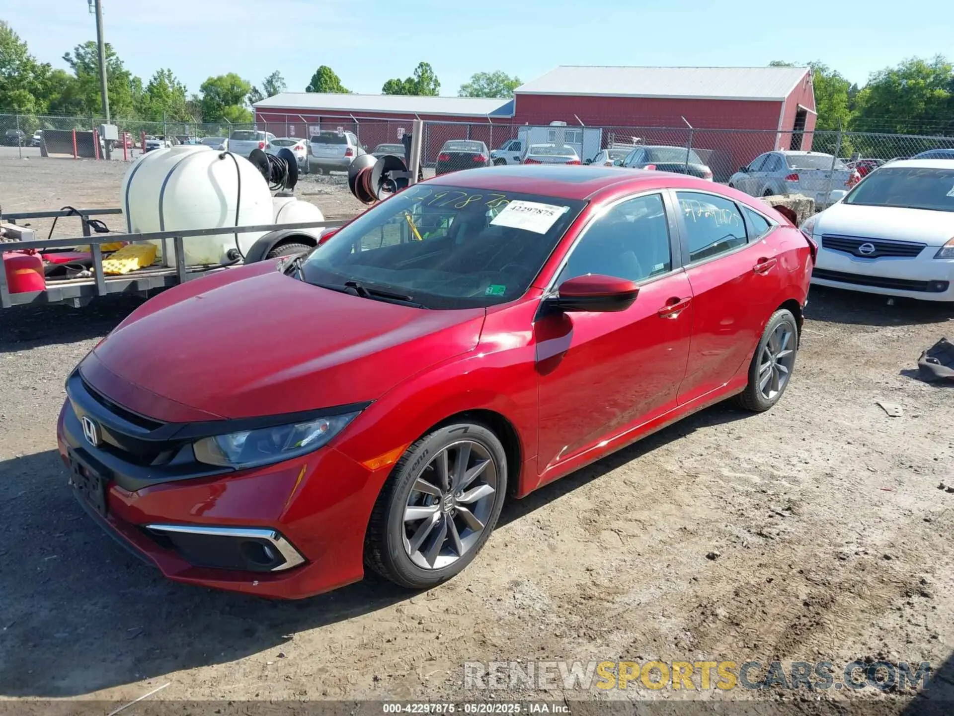 2 fotografías del automóvil dañado 19XFC1F38KE019091 HONDA CIVIC 2019