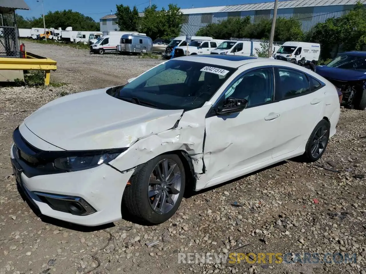 1 fotografías del automóvil dañado 19XFC1F39KE011162 HONDA CIVIC 2019