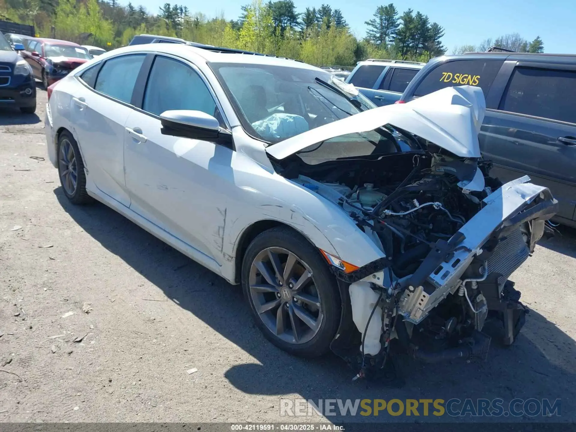 1 fotografías del automóvil dañado 19XFC1F3XKE006830 HONDA CIVIC 2019