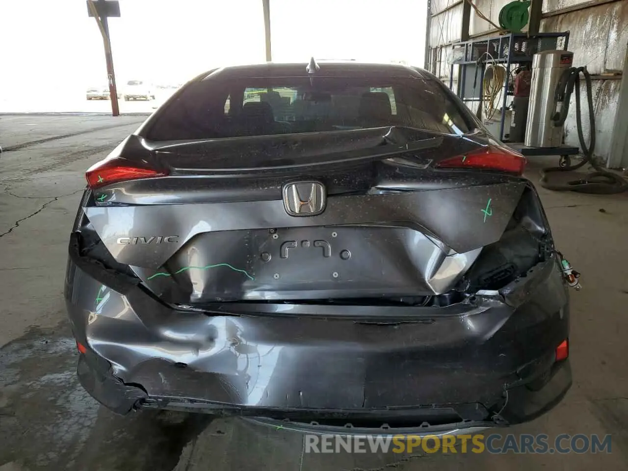 6 fotografías del automóvil dañado 19XFC1F3XKE009789 HONDA CIVIC 2019