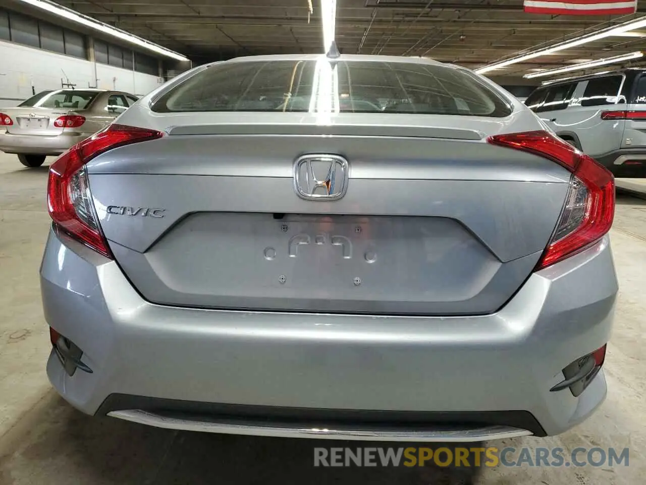 6 fotografías del automóvil dañado 19XFC1F76KE014877 HONDA CIVIC 2019