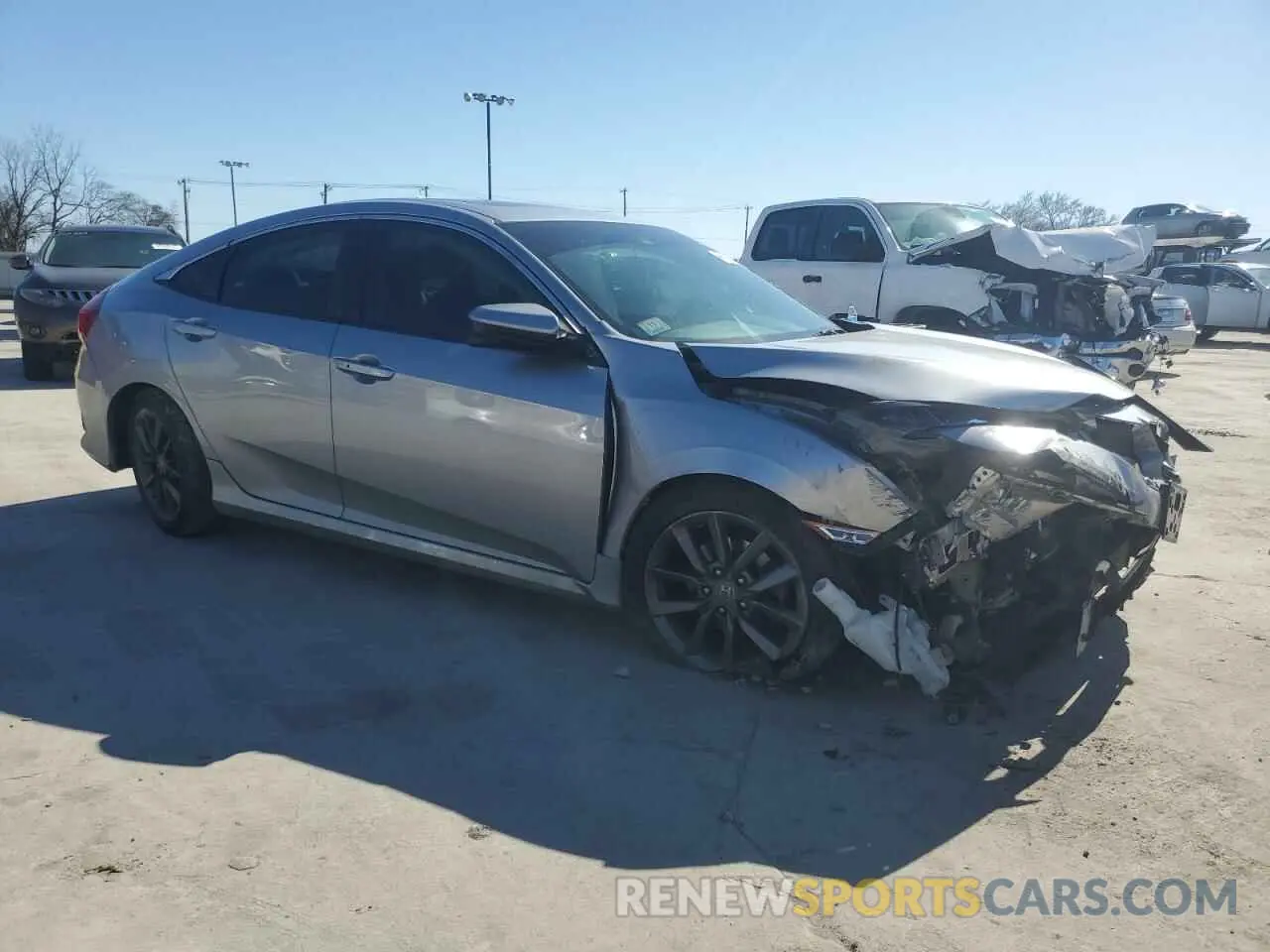 4 fotografías del automóvil dañado 19XFC1F76KE201682 HONDA CIVIC 2019