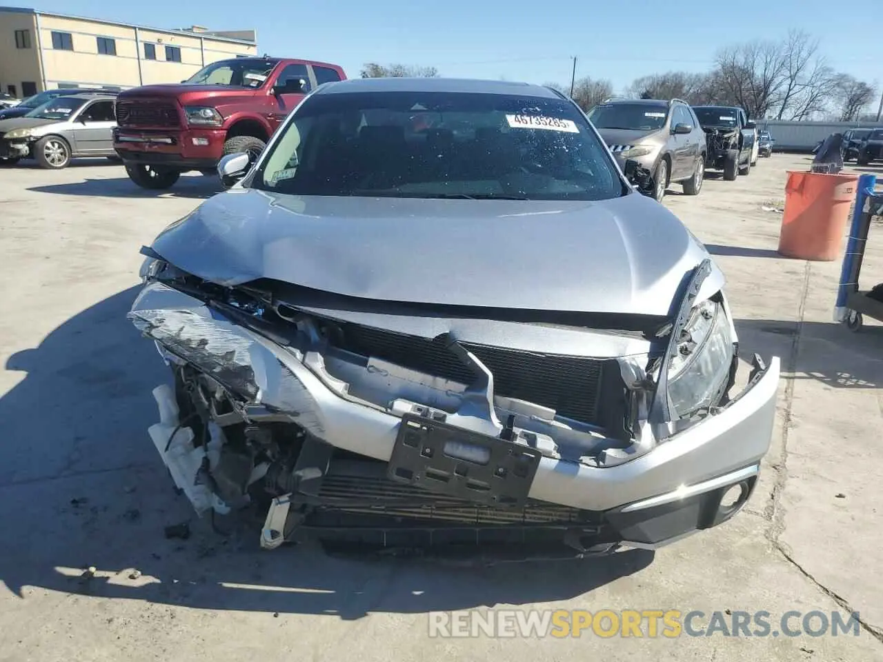 5 fotografías del automóvil dañado 19XFC1F76KE201682 HONDA CIVIC 2019