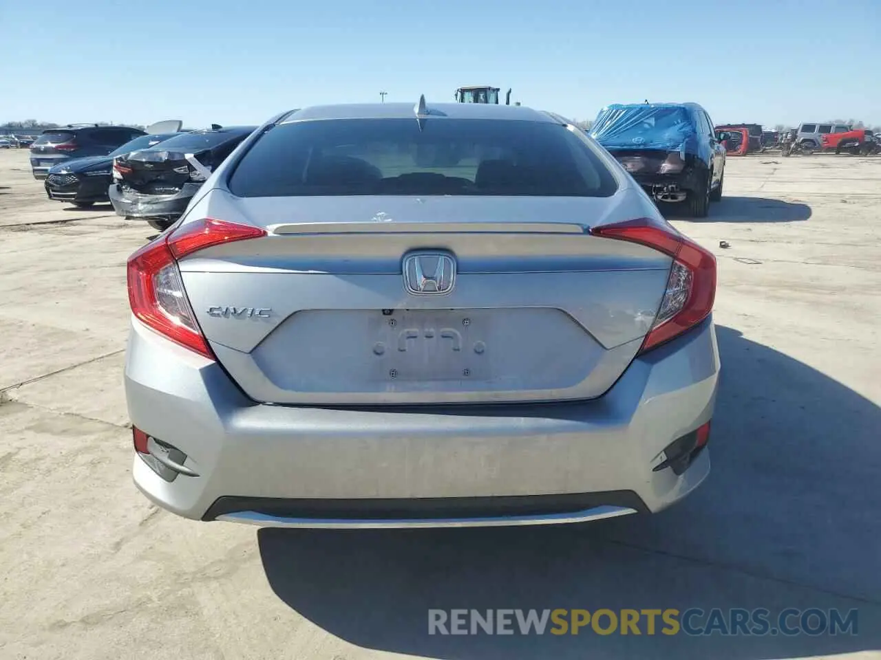 6 fotografías del automóvil dañado 19XFC1F76KE201682 HONDA CIVIC 2019