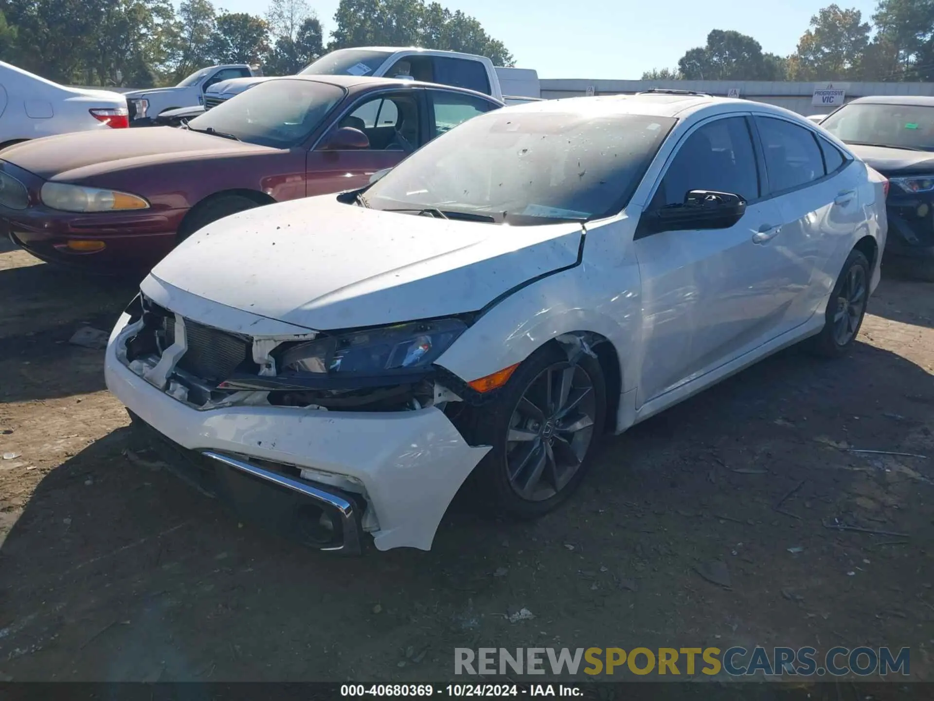 2 fotografías del automóvil dañado 19XFC1F77KE012085 HONDA CIVIC 2019