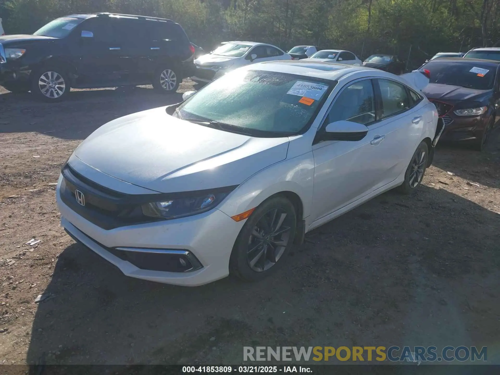 2 fotografías del automóvil dañado 19XFC1F7XKE005969 HONDA CIVIC 2019