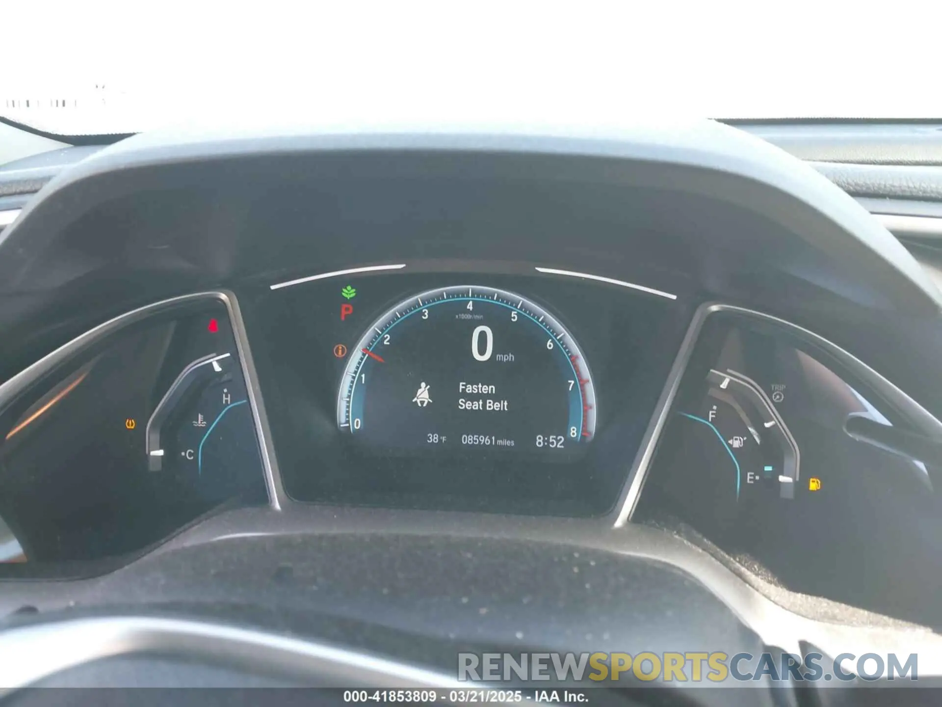 7 fotografías del automóvil dañado 19XFC1F7XKE005969 HONDA CIVIC 2019