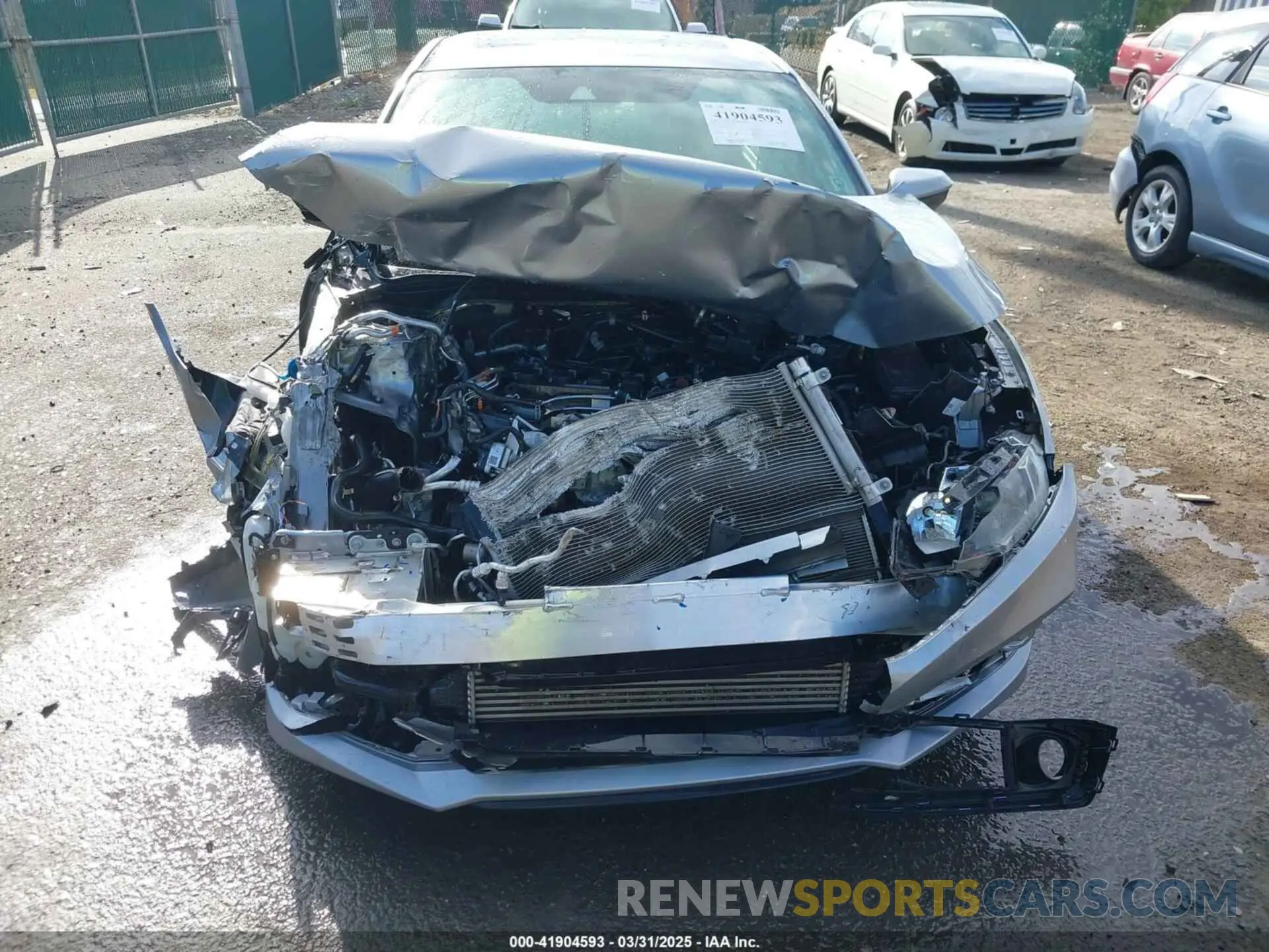 6 fotografías del automóvil dañado 19XFC1F7XKE010279 HONDA CIVIC 2019