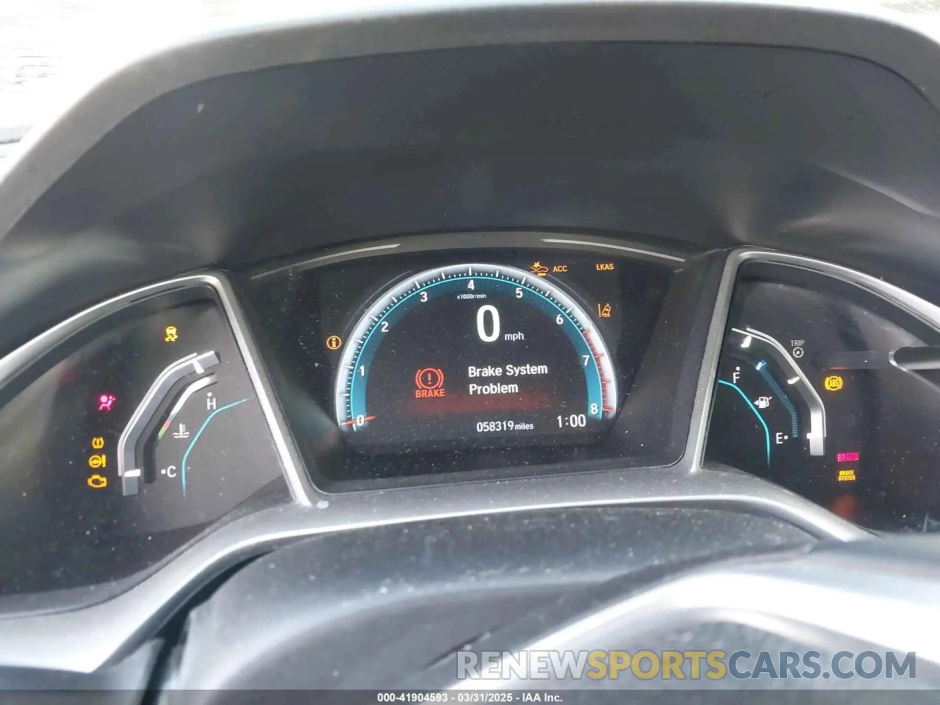 7 fotografías del automóvil dañado 19XFC1F7XKE010279 HONDA CIVIC 2019