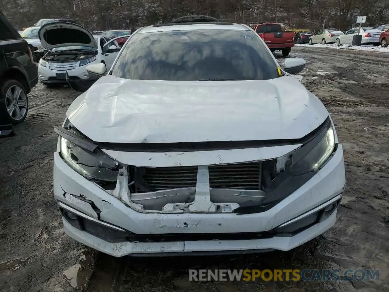 5 fotografías del automóvil dañado 19XFC1F7XKE203631 HONDA CIVIC 2019