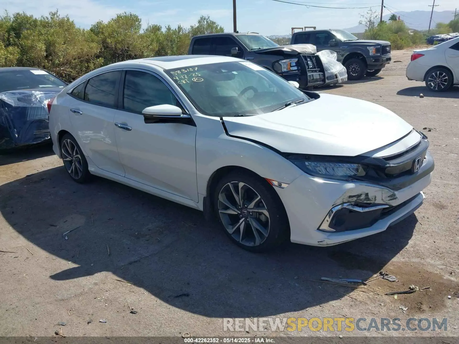 1 fotografías del automóvil dañado 19XFC1F90KE000846 HONDA CIVIC 2019