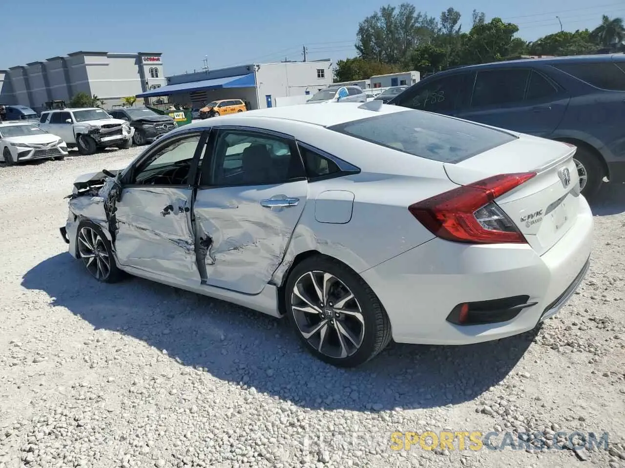 2 fotografías del automóvil dañado 19XFC1F90KE005187 HONDA CIVIC 2019