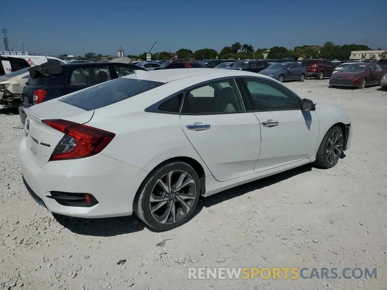 3 fotografías del automóvil dañado 19XFC1F90KE005187 HONDA CIVIC 2019