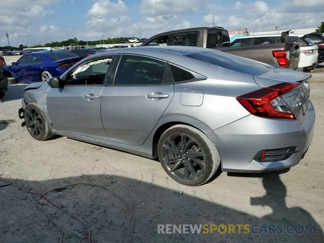2 fotografías del automóvil dañado 19XFC2E82KE010695 HONDA CIVIC 2019