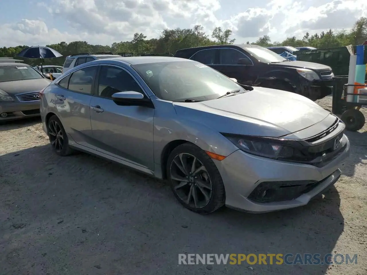 4 fotografías del automóvil dañado 19XFC2E82KE010695 HONDA CIVIC 2019
