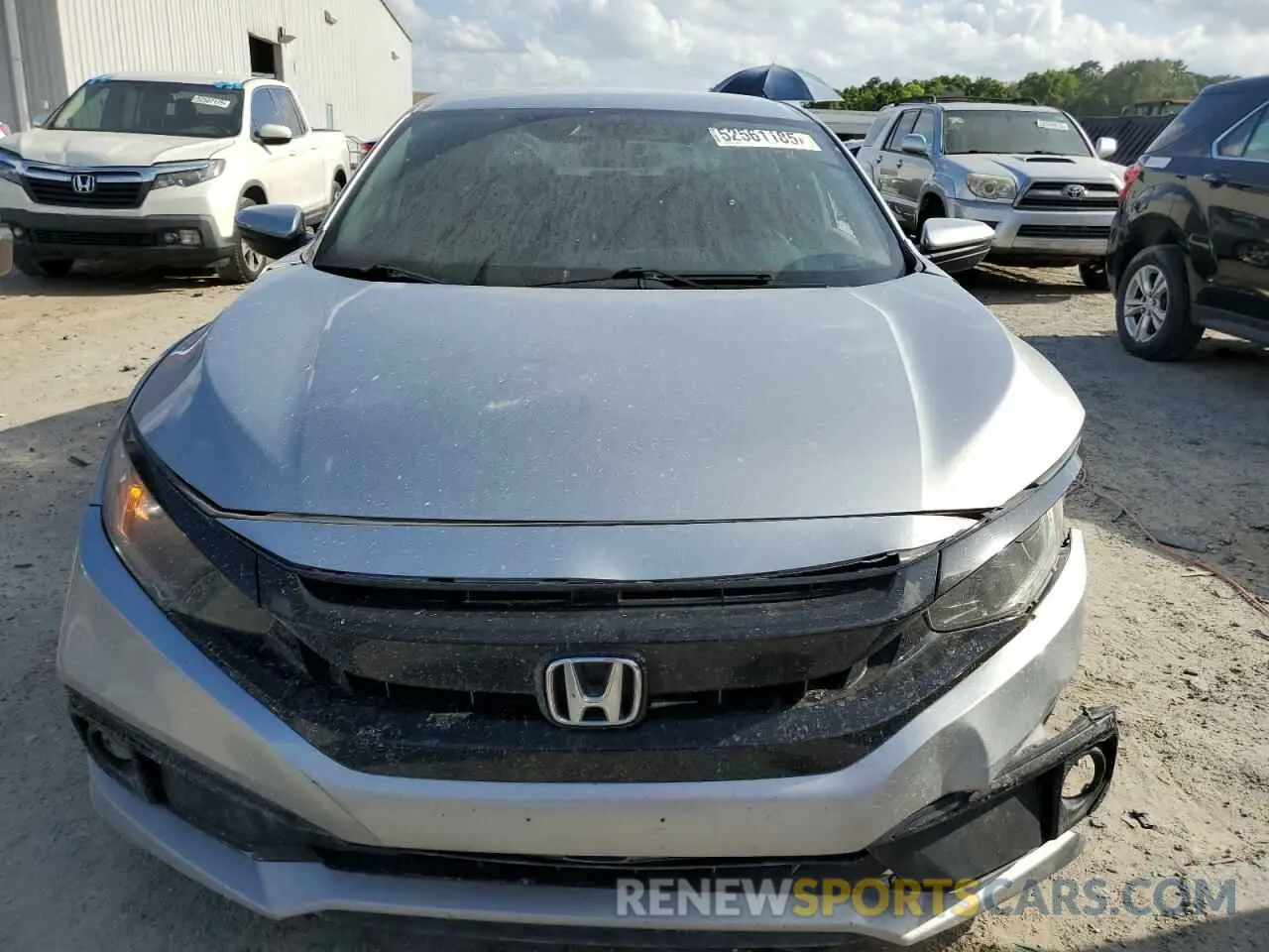 5 fotografías del automóvil dañado 19XFC2E82KE010695 HONDA CIVIC 2019